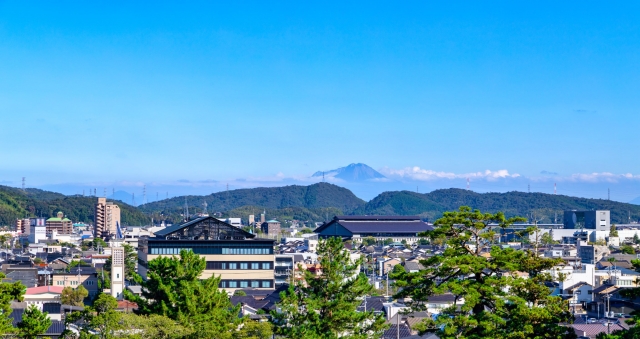 松江市街を展望