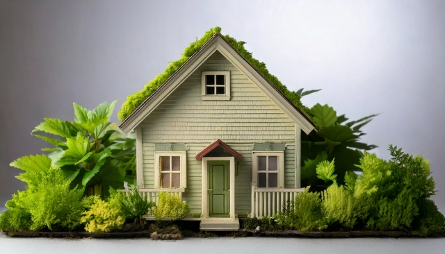 かわいい戸建ての住宅模型のイメージ